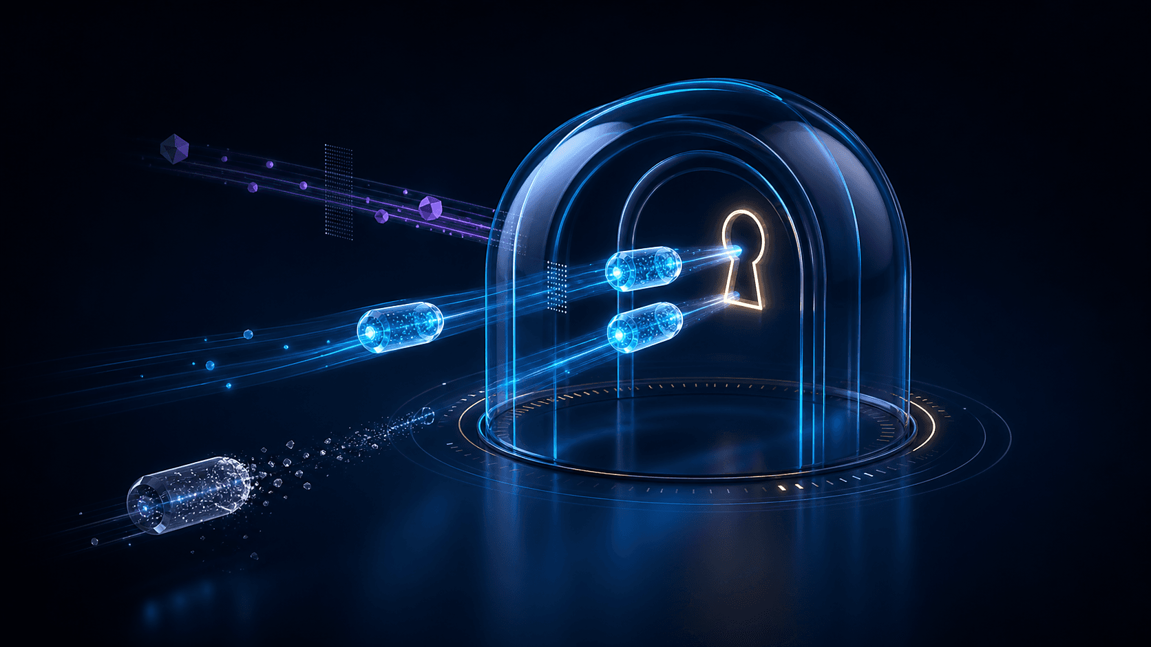 Selected information entering a protected privacy boundary while unnecessary signals remain outside