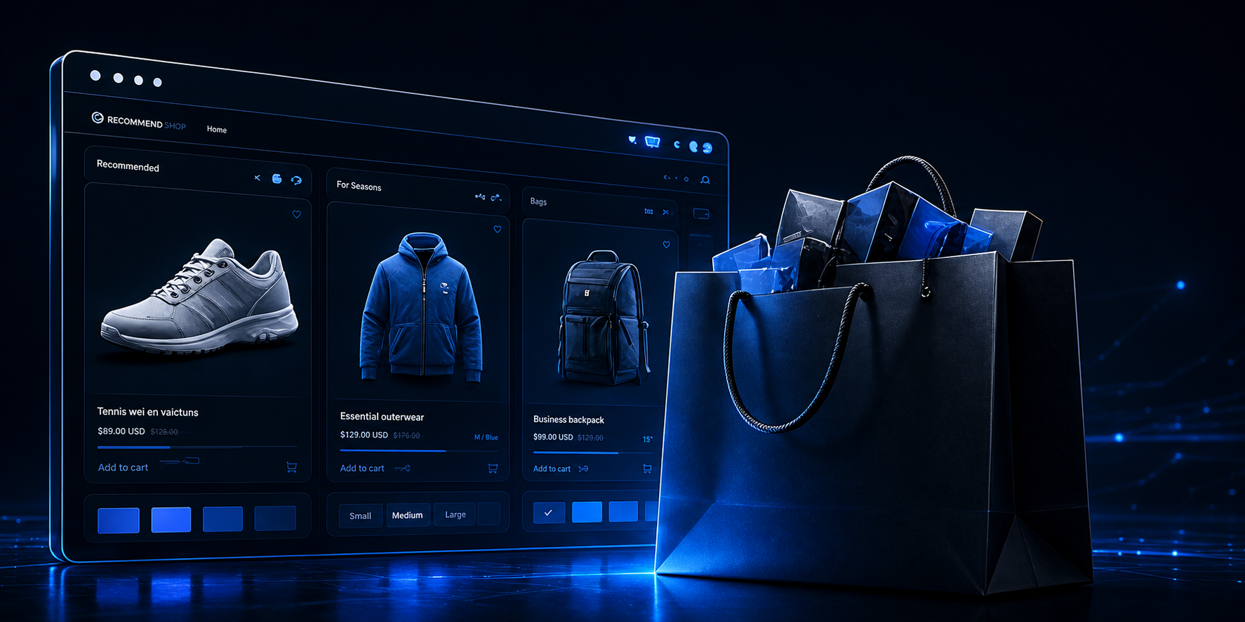 Offering-specific enterprise visualization for Recommend for Shopify